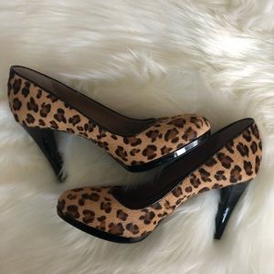 Franco Sarto Cheetah Calf Hair Pump